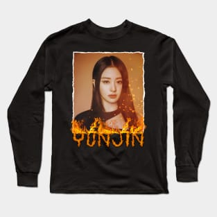 Yunjin Le Sserafim Flame Long Sleeve T-Shirt